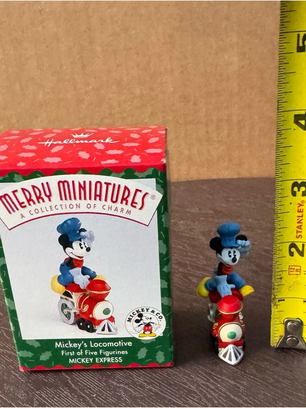 Hallmark Mickey Mouse Locomotive Figurine - Red & Blue